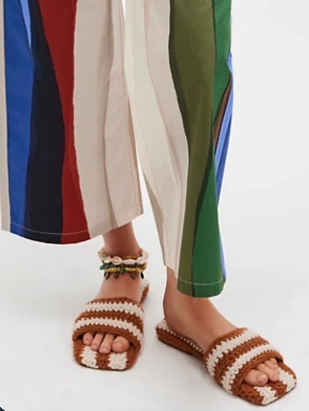 Free People Shoe your Stripes Knitted Sandals